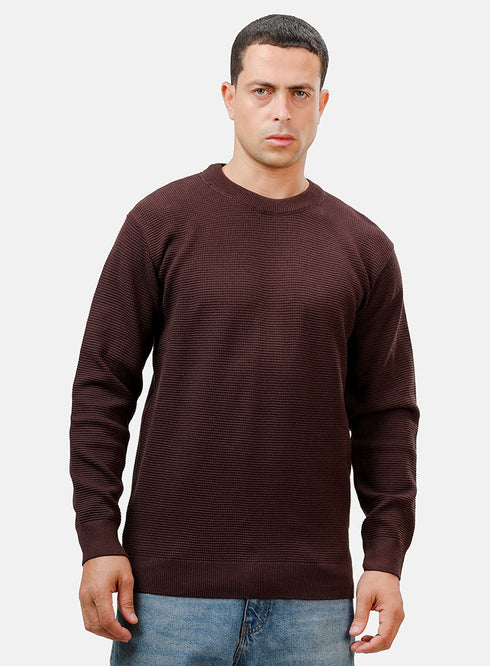 Dark Brown Design 2420 Round Pullover